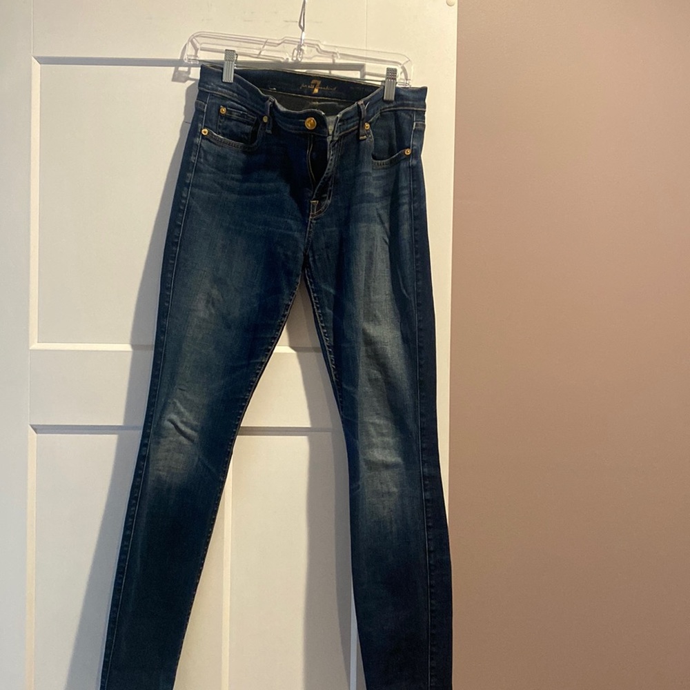 7 for all Mankind mid rise skinny.